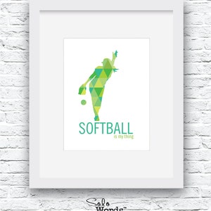 Softball Pitcher Digital Print, Softball Print, Softball Wall Art, Softball Decor, Printable Softball Wall Art, Softball Poster,Pitcher Gift