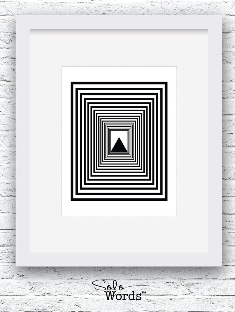 Geometric Art, Contemporary Art, Black Minimalist, Geometric Wall Art, Black and White Art, Geometric Print, Modern Art, Scandinavian Print image 2