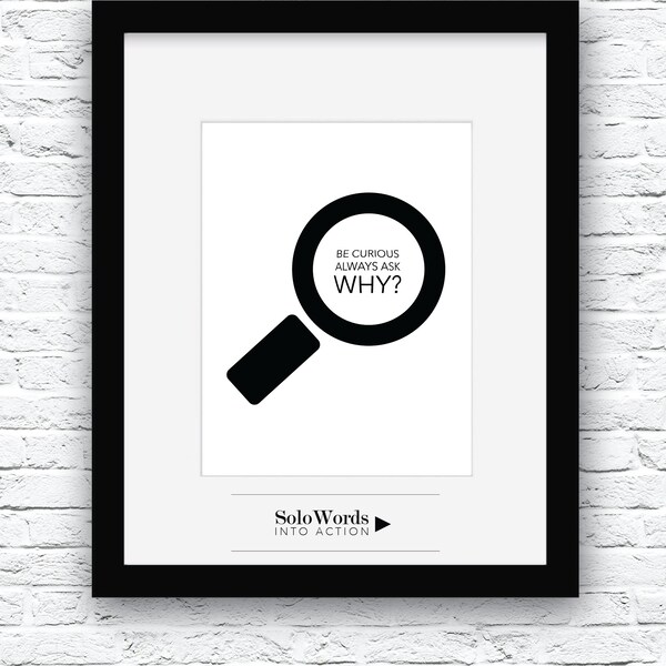 Curiosity Quote - Etsy