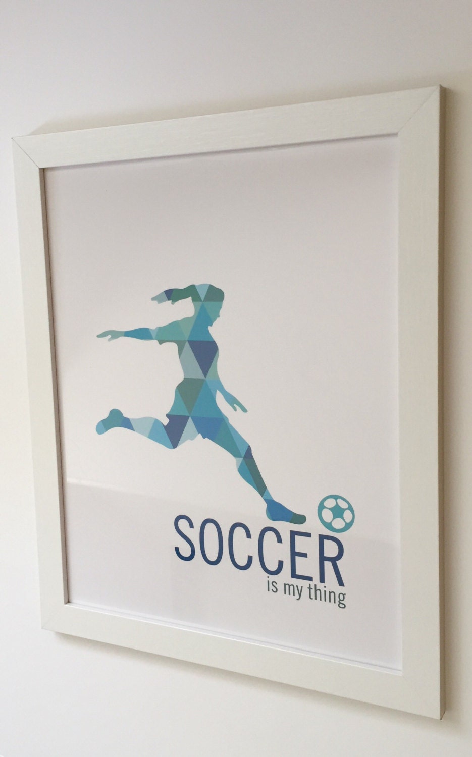 Girl Soccer Digital Print, Soccer Print, Soccer Wall Art, Girl Soccer ...
