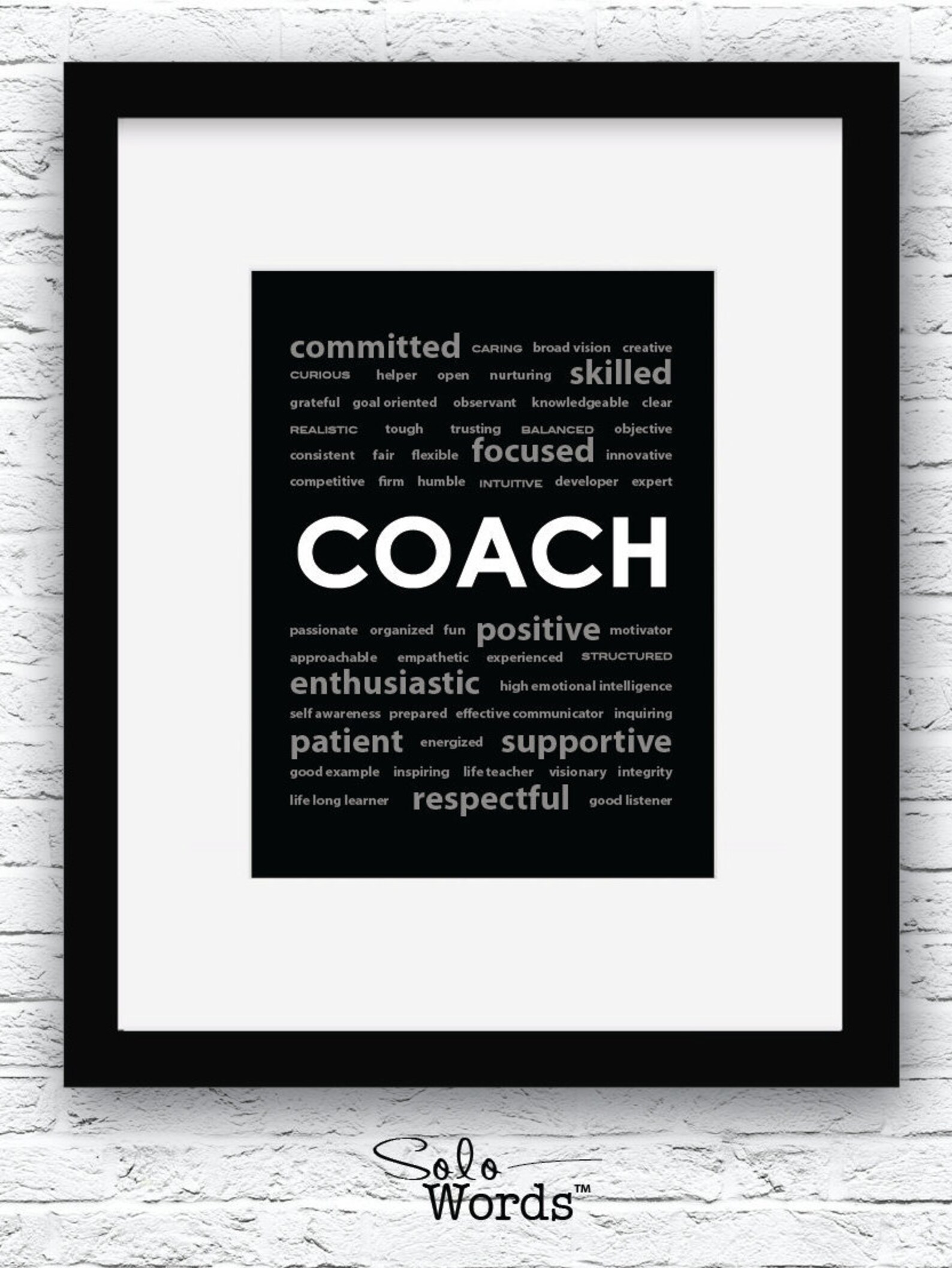 Coach Gift Ideas, Sports Coach Gift, Free Personalization, Coach Print ...