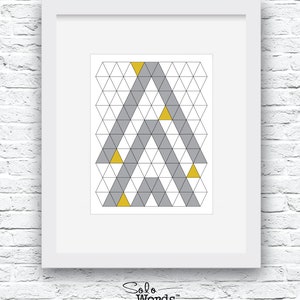 Nordic Art, Minimalist Print,Gray and Yellow, Modern Minimalist Design,Printable Wall Art,Geometric Print,Geometric Art,Grey and Mustard Art