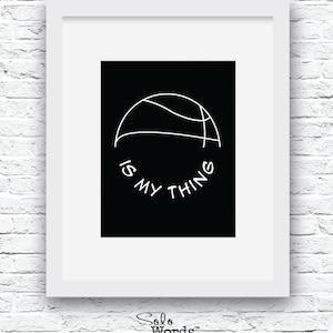 Basketball Printable, Basketball Download, Basketball Poster, Basketball Digital File, Basketball Prints, Basketball Wall Art