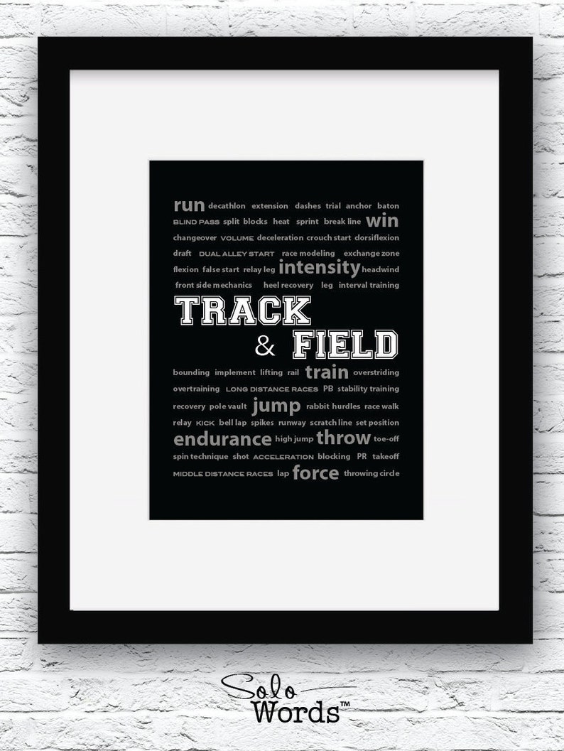 Track and Field Gifts Track and Field Decor Track Wall Art Etsy