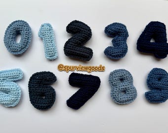 Mini Custom Crochet Numbers for Learning and Math