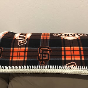 San Francisco Giants Fleece Adult Blanket, SF Giants Soft Throw Blanket, Baseball Blanket, Giants Fleece Blanket