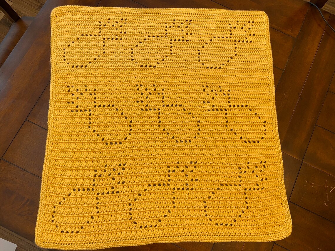 Pattern for Playful Pineapple Crochet Baby Blanket Etsy