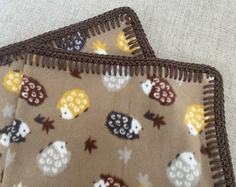 Hedgehog Fleece Baby Blanket