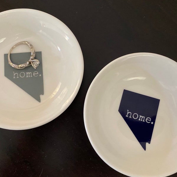 Nevada “Home” Porcelain Ring Dish