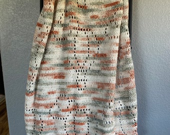 Hot Air Balloon Crochet Baby Toddler Blanket Cotton Cloud Neutral