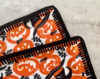 Halloween Pumpkin Fleece Baby Blanket