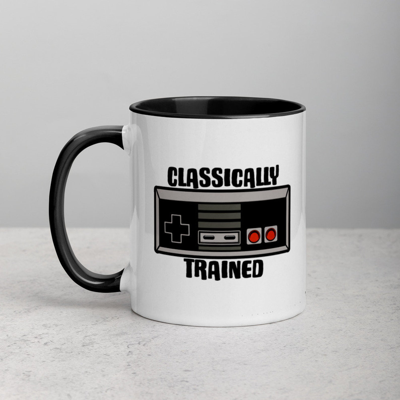 Classically Trained Nintendo Mug with Color Inside Etsy