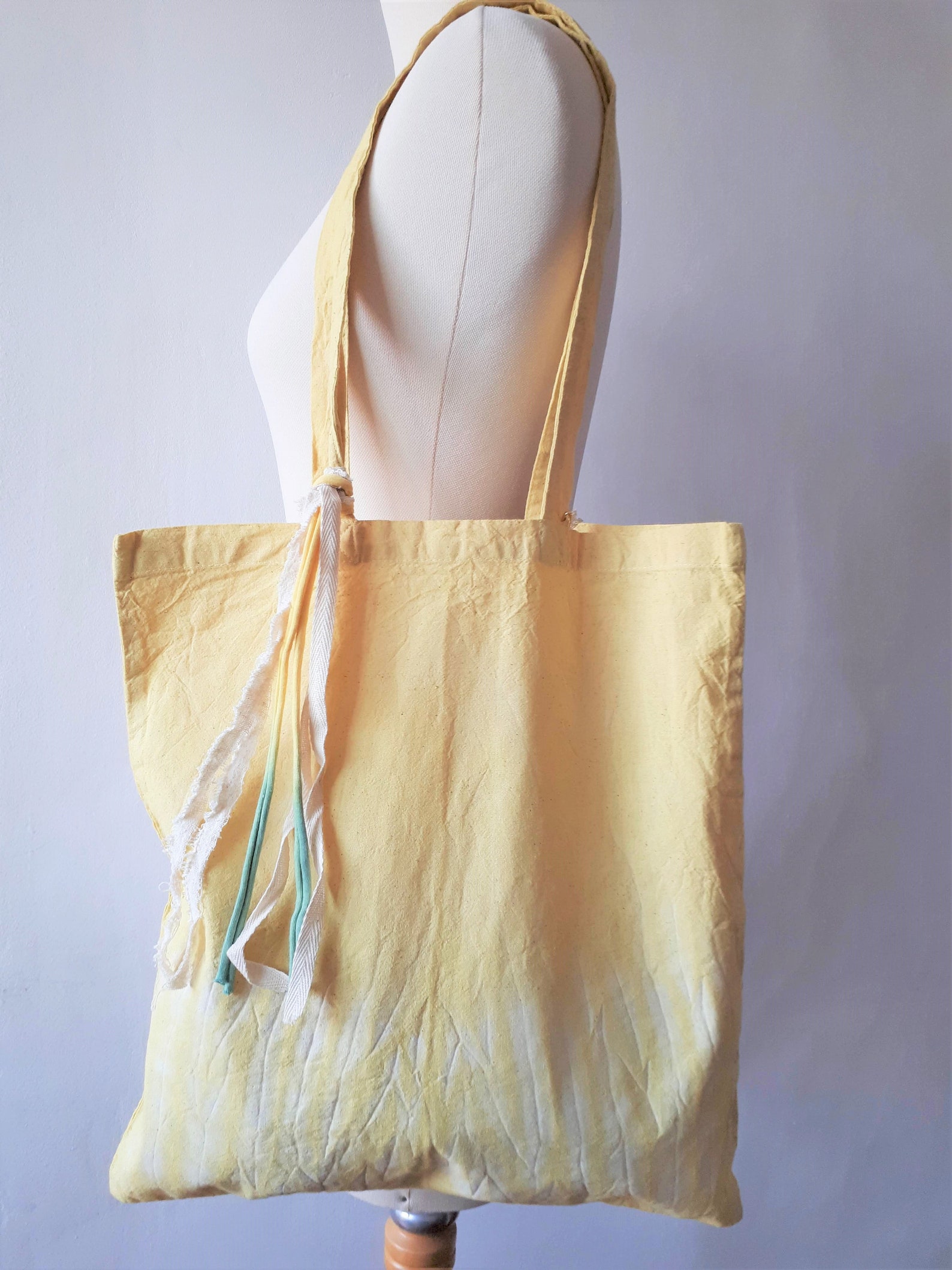 Shibori Dyed Cotton Tote Bag. Etsy