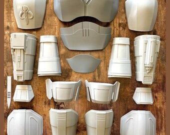 Bo Katan Armor Full Set Chest Shoulders Gauntlets Hips Shins Legs Made in RESIN