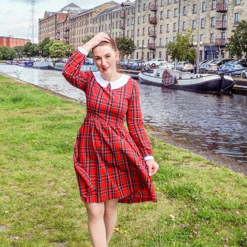 checkered summer dress
