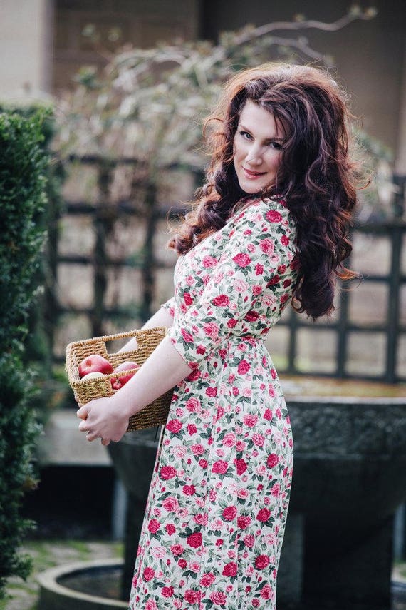 premium floral tea dress