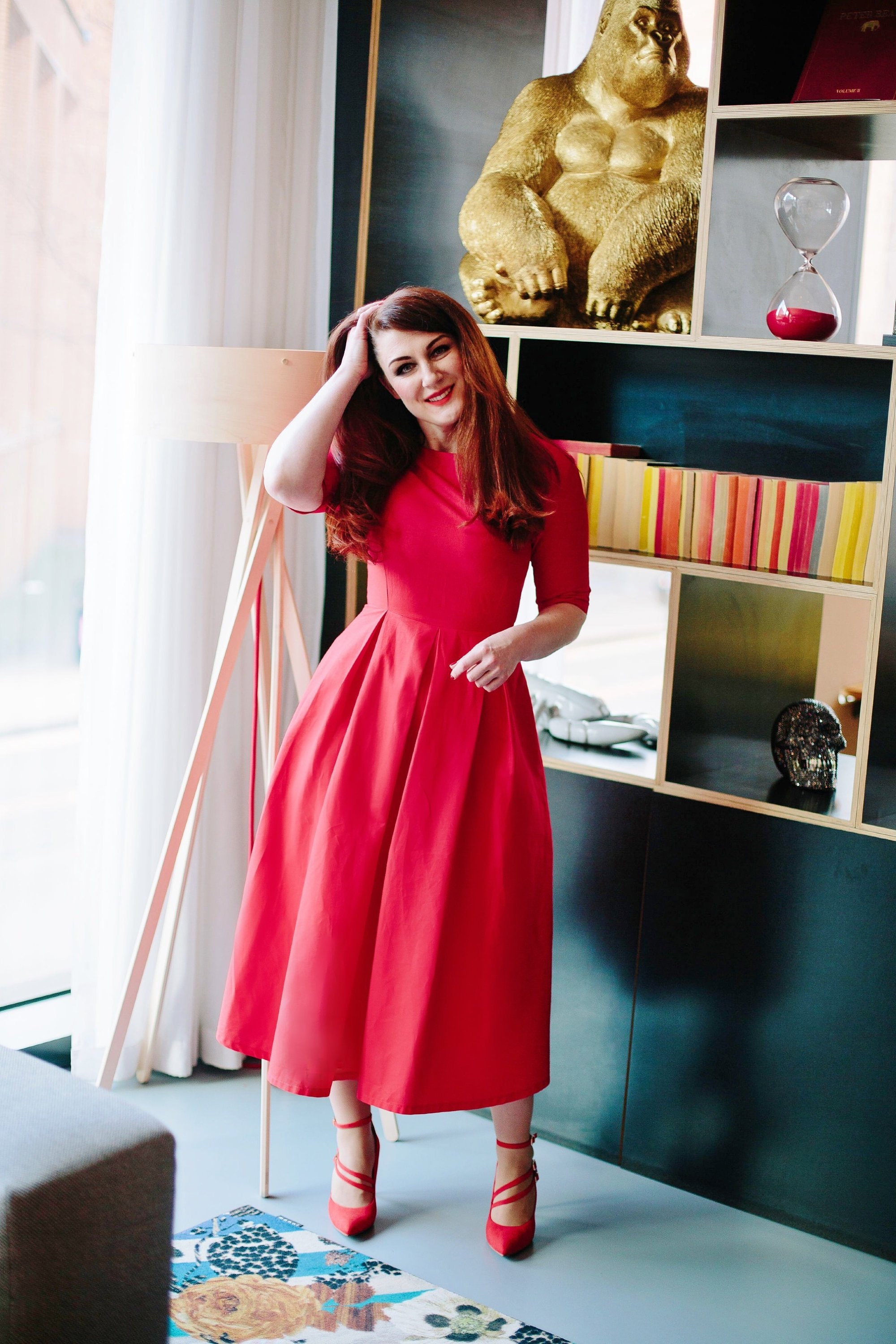 red colour midi