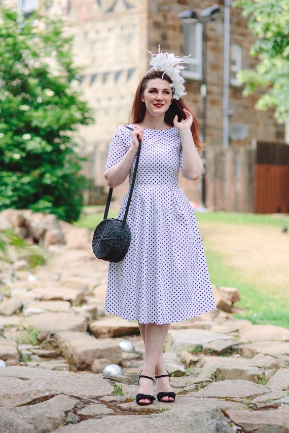 polka dot race day dress