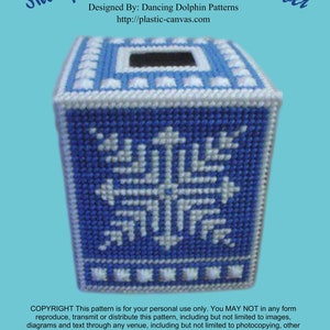 Snowflake Boutique Tissue Box Cover | Plastic Canvas Pattern