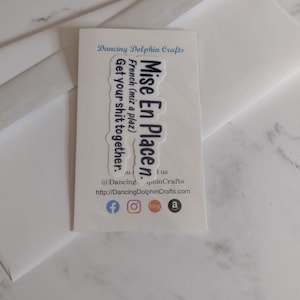 Mise En Place Humorous Definition | French Pastry Chef Sticker | Chef Sticker | Chef Gift | Gift for Chef | Pastry Sticker | Baking Sticker image 8