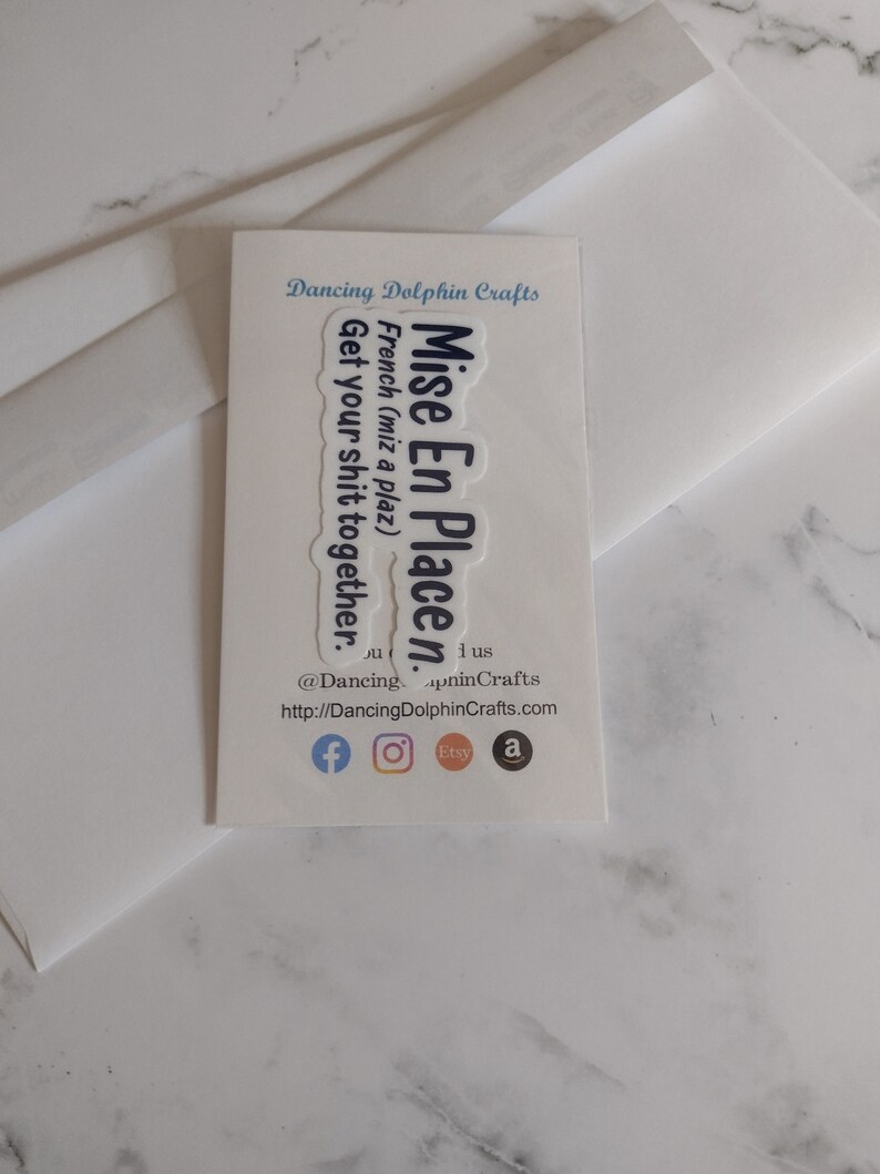 Mise En Place Humorous Definition | French Pastry Chef Sticker | Chef Sticker | Chef Gift | Gift for Chef | Pastry Sticker | Baking Sticker image 8