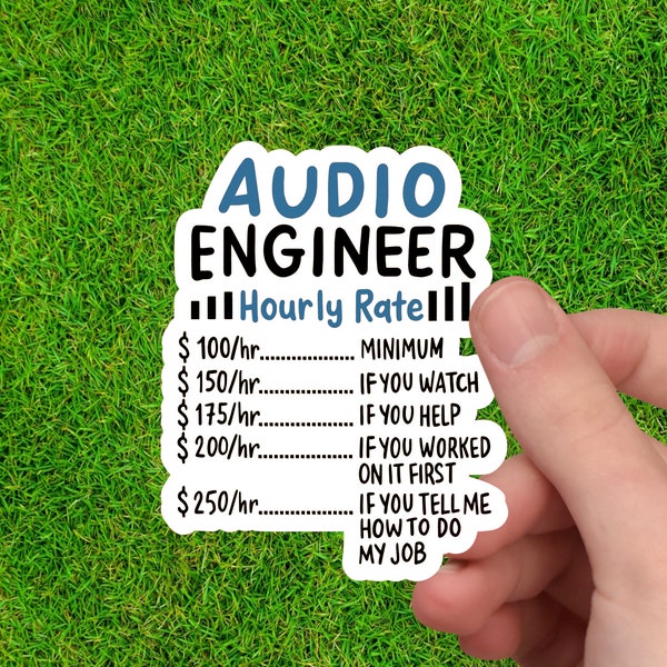 Audio Engineer Gift | Sound Engineer Gift | Gift for Him | Music Sticker | Audio Mixer | Audio Mixing | DJ Sticker | Audiophile Sticker