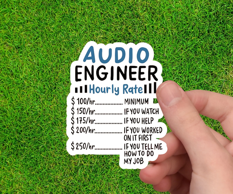Audio Engineer Gift | Sound Engineer Gift | Gift for Him | Music Sticker | Audio Mixer | Audio Mixing | DJ Sticker | Audiophile Sticker image 1