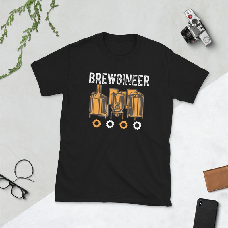 Brewgineer Craft Beer T-Shirt Homebrewing Gift Beer Lover Gift Gift for Him Beer Brewer Tee Brewing Shirt Beer Gift image 1