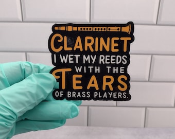 Clarinet Gift | Gift for Clarinet Player | Clarinet Sticker | Clarinet Player Gifts | Marching Band Sticker | Marching Band Gift | Band Gift
