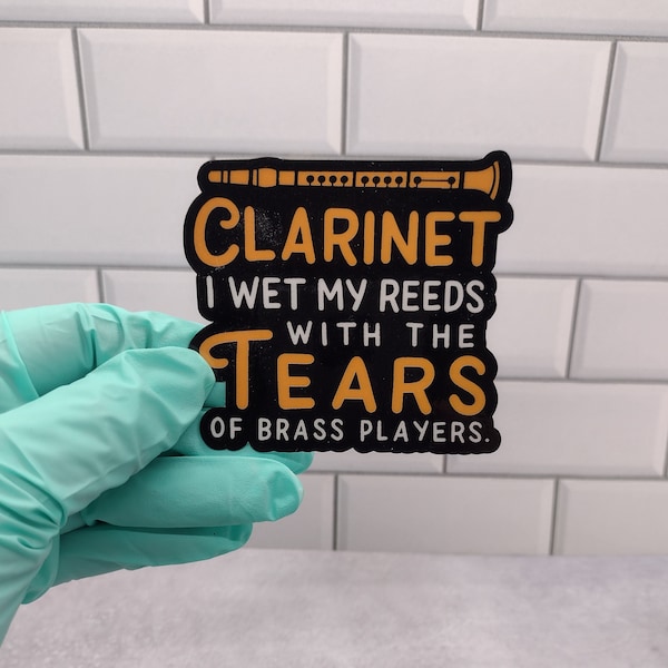 Clarinet Gift | Gift for Clarinet Player | Clarinet Sticker | Clarinet Player Gifts | Marching Band Sticker | Marching Band Gift | Band Gift