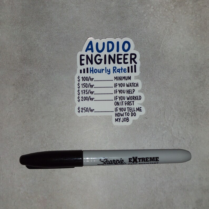 Audio Engineer Gift | Sound Engineer Gift | Gift for Him | Music Sticker | Audio Mixer | Audio Mixing | DJ Sticker | Audiophile Sticker image 5