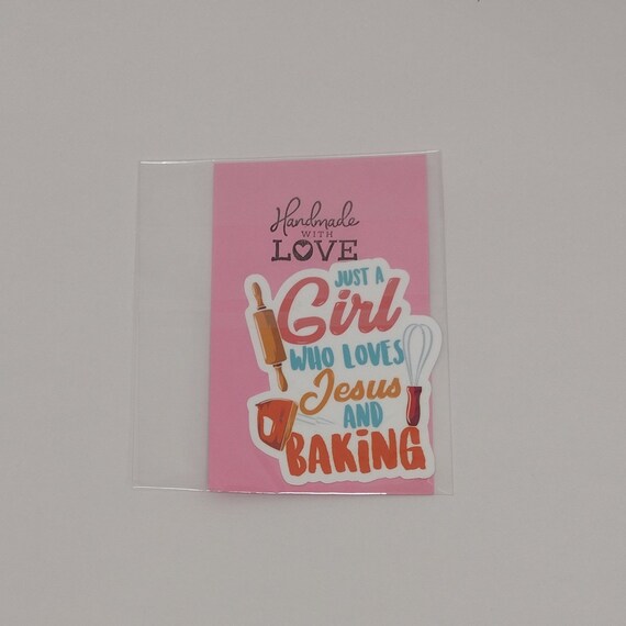Baking Sticker Baking Gifts Christian Gifts for Women Gift for Baker  Sticker for Baker Jesus Sticker Just a Girl Who Loves Jesus 