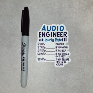 Audio Engineer Gift | Sound Engineer Gift | Gift for Him | Music Sticker | Audio Mixer | Audio Mixing | DJ Sticker | Audiophile Sticker image 4