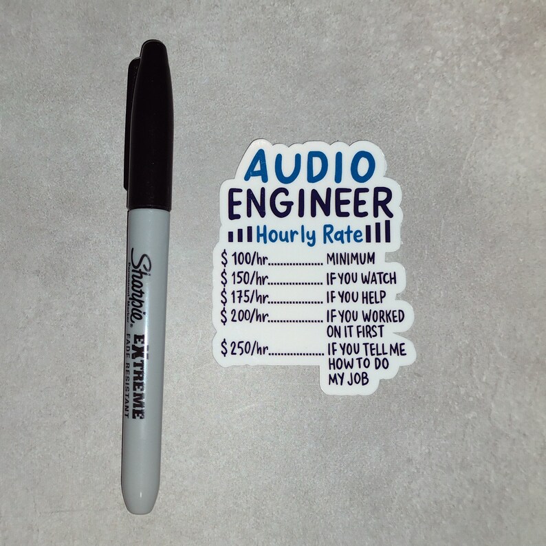 Audio Engineer Gift | Sound Engineer Gift | Gift for Him | Music Sticker | Audio Mixer | Audio Mixing | DJ Sticker | Audiophile Sticker image 4