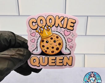 Cookie Queen Sticker, Mug, or T-Shirt – Gift for Bakers, Cookie Booth Moms, Cottage Food Sellers, and Baking Business Bosses