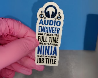 Audio Engineer Ninja Gift: Funny Music Producer Sticker, Mug, or T-Shirt