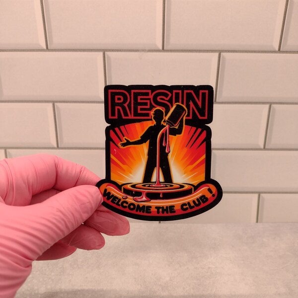 Resin Artisan Club Sticker - Welcome to the Club! - Resin Artist Vinyl - Creative Club Sticker - Artisan Brotherhood Decal