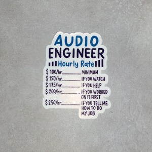 Audio Engineer Gift | Sound Engineer Gift | Gift for Him | Music Sticker | Audio Mixer | Audio Mixing | DJ Sticker | Audiophile Sticker image 2
