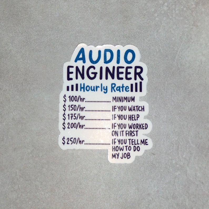 Audio Engineer Gift | Sound Engineer Gift | Gift for Him | Music Sticker | Audio Mixer | Audio Mixing | DJ Sticker | Audiophile Sticker image 2
