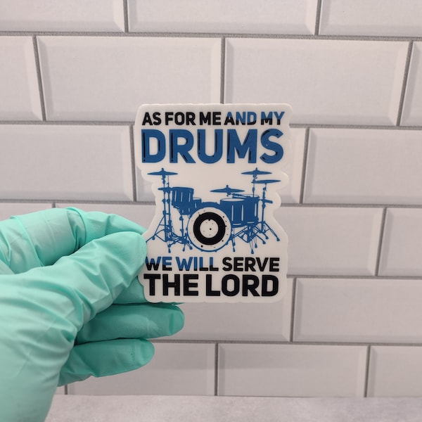 Christian Band Sticker | Christian Drummer | Drummer Sticker | Drum Sticker | Drummer Gift for Him | Drum Decal | Drum Gift | Music Sticker