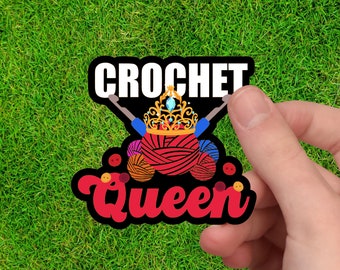 Crochet Sticker | Knitting Sticker | Yarn Sticker | Gift for Crocheter | Gift for Knitter | Crazy Knitter | Crazy Crocheter | Crochet Gift