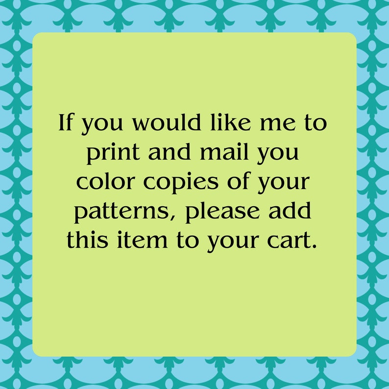 Get Physical Copies of Your Patterns with Add-On Option Add Print and Mail Service to Your Pattern Order image 1