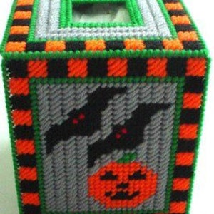 Plastic Canvas Pattern Halloween Plastic Canvas Halloween Tissue Box Cover Plastic Canvas Tissue Box Covers Plastic Canvas Home image 4