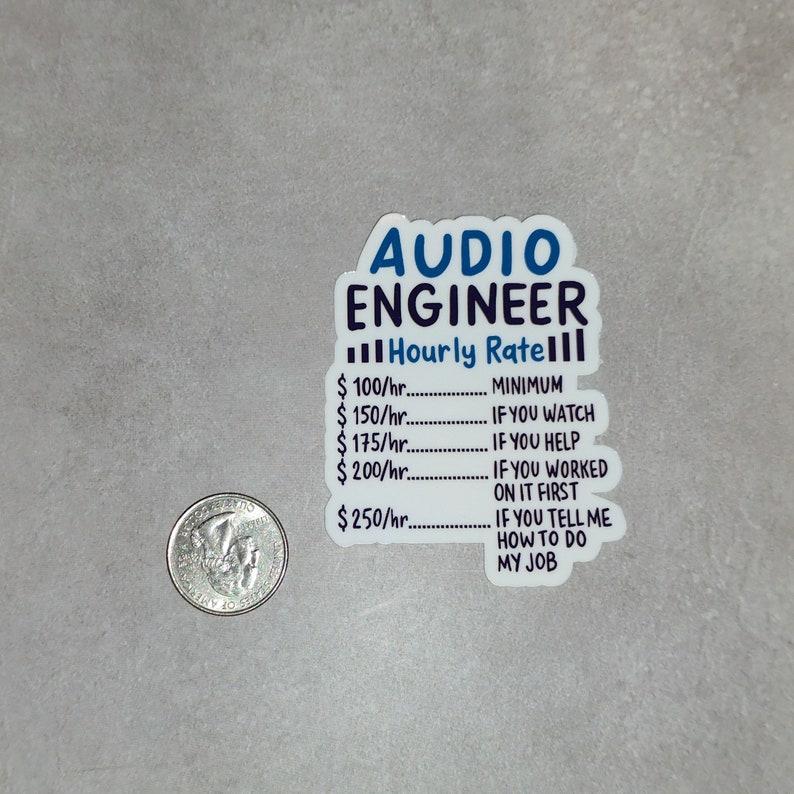 Audio Engineer Gift | Sound Engineer Gift | Gift for Him | Music Sticker | Audio Mixer | Audio Mixing | DJ Sticker | Audiophile Sticker image 3