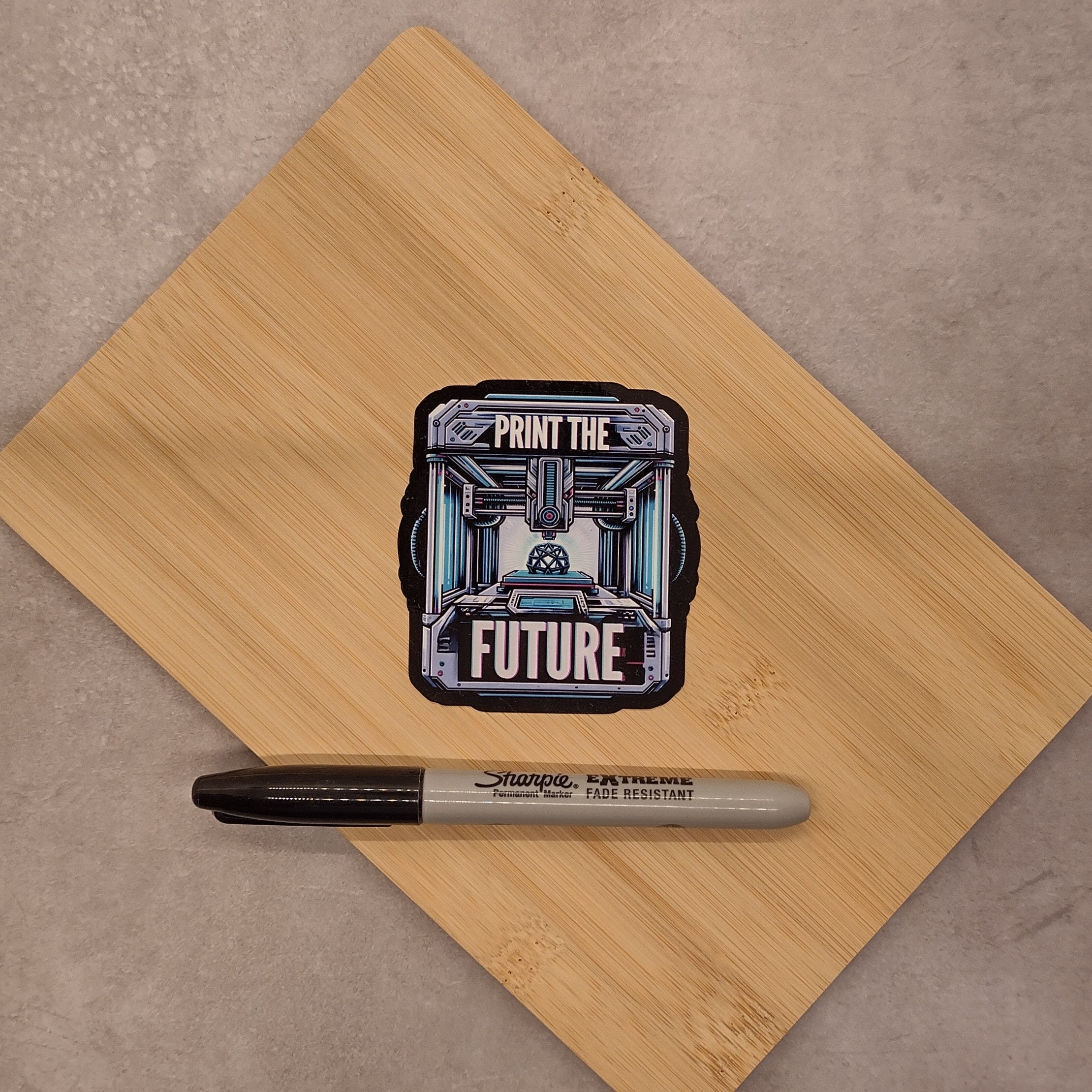 3D Printer Sticker: Futuristic Maker Decal - Print the Future - Etsy