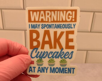 Funny Cupcake Baking Sticker: Baker Mug, Baking Lover T-Shirt