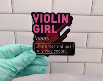 Violin Gift for Girl | Violin Sticker | Gift for Violin Teacher | Violin Gift for Her | Violin Girl | Violin Teacher Gift | Violin Decal