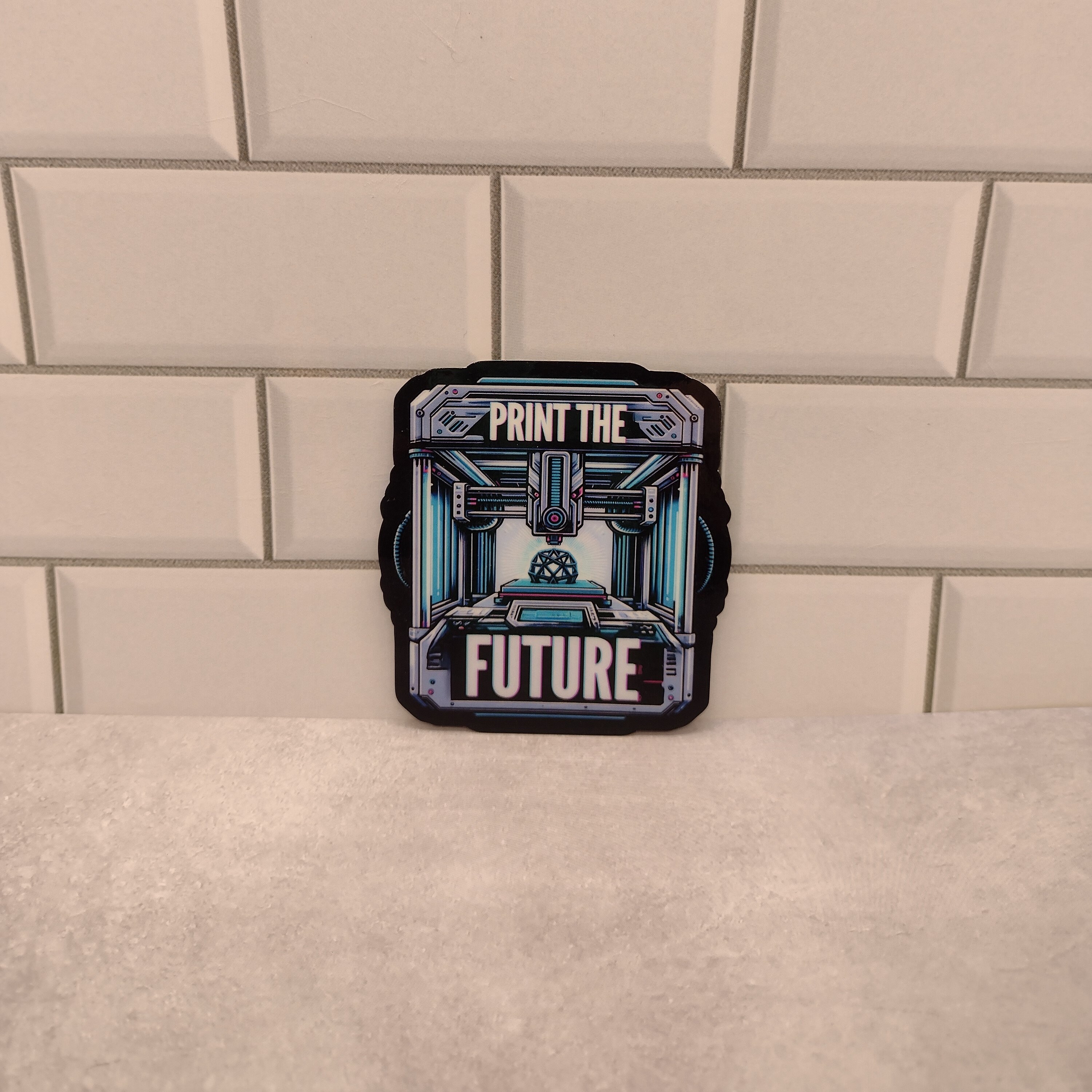 3D Printer Sticker: Futuristic Maker Decal - Print the Future - Etsy