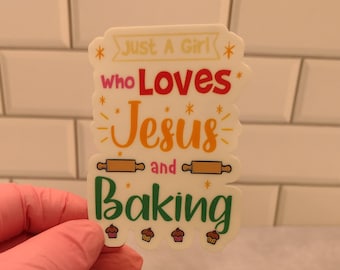 Christian Baker Sticker: Jesus & Baking, Laptop Decal