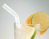 Frosted Glass Drinking Straws - Free Shipping - Bent or Straight - Choose a Length and Colors - Borosilicate (Pyrex) - Made in Oregon